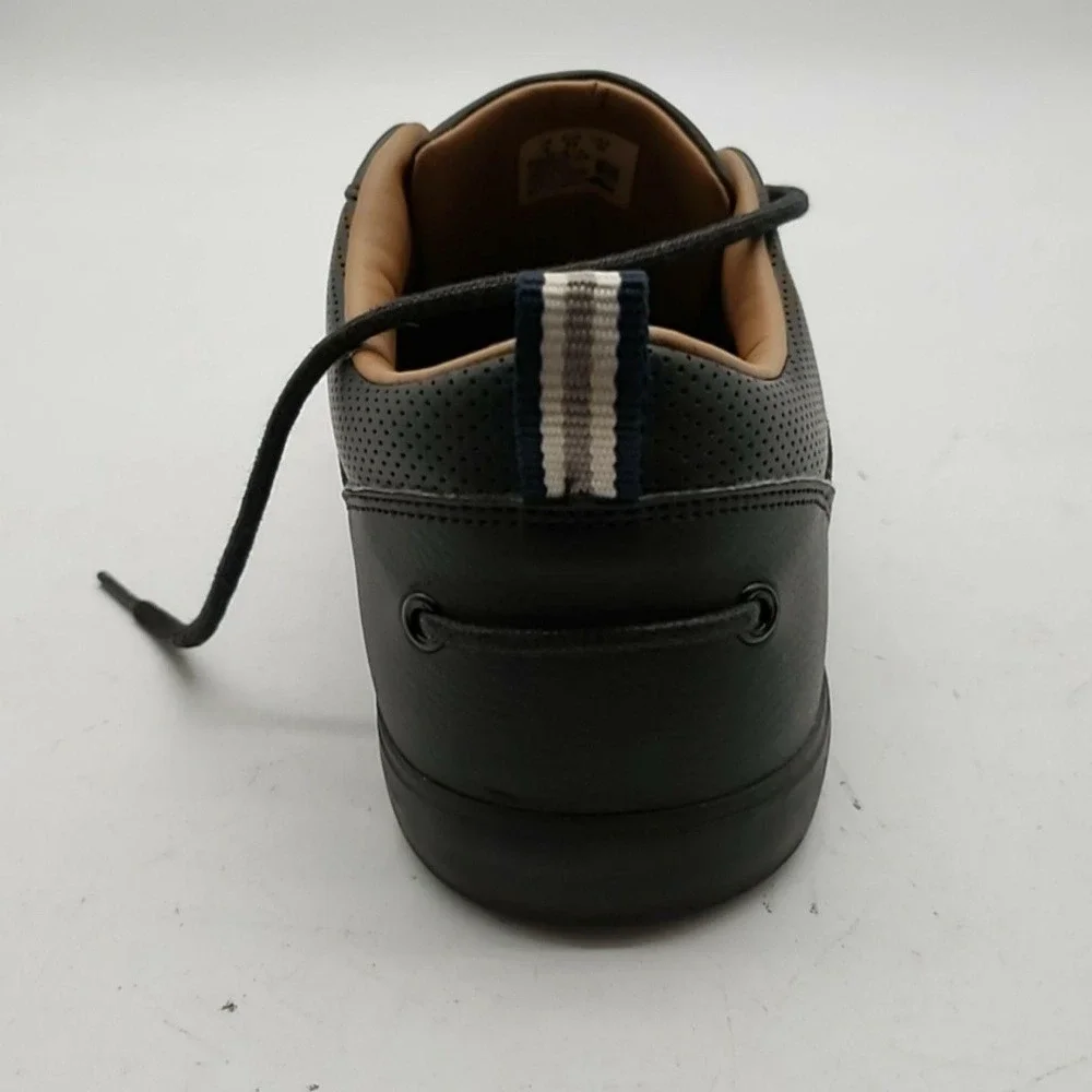 Lacoste Bayliss 119 1 U Shoes Mens Size 10 Black Leather Casual Boat Shoes